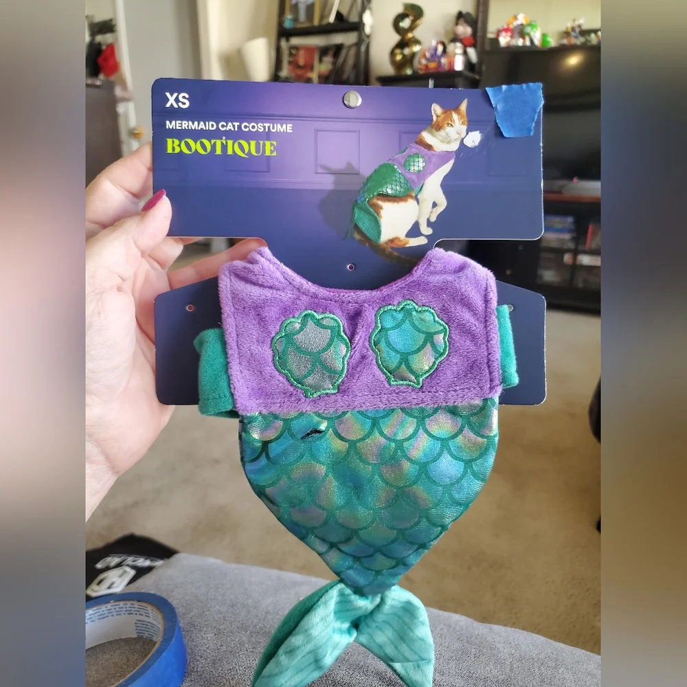 Mermaid Cat Costume New